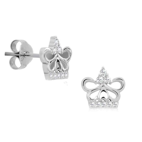 Silver Shine 92.5 Sterling Silver Mini Butterfly Shape Earring For Women & Girls